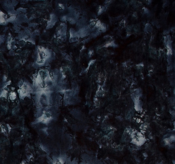 Black Cotton Tie Dye Fabric 1 yard TDS01