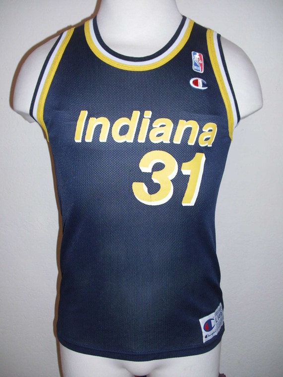 Vtg NBA Indiana Reggie Miller Jersey No31 Blue Youth Large