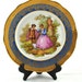 FREE SHIPPING 1950's 1950s Limoges Made in France Salon Scene Gilded Signed Collector Plate Cabinet Plate