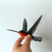 Hummingbird of paper mache Art bird sculpture