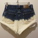 Vintage High Waisted Bleached Cutoff Jeans / Denim Shorts / Distressed