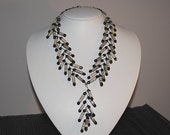 Paper and Bohemia Crystals Necklace - Eco Friendly - Quilling