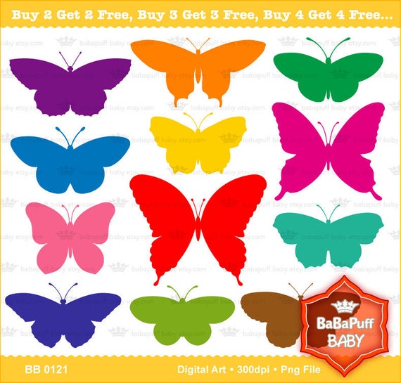 Buy 2 Get 2 Free Butterfly Silhouette Personal and