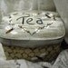 Tea Box Country Garden Honeybees/Ladybug Gift Housewarming OOAK Shaker Cottage Garden Rustic Farmhouse Kitchen Thoughtful Small Gift Idea
