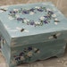 Tea Box Chest Cottage Garden Shabby Chic Keepsake Herbs Bees Ladybug Tea Party Bridal Shower Honeybee Gift Favor Housewarming