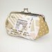 Paris Arch of Triumph coin/change pouch/purse/wallet w metal frame