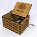 Engraved wooden music box (Edelweiss - Sound of Music)