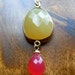 Mango opal and guava chalcedony necklace