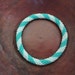 Blue and white crocheted beaded bracelet - spiral patterned, blue and white bracelet, summer bracelet