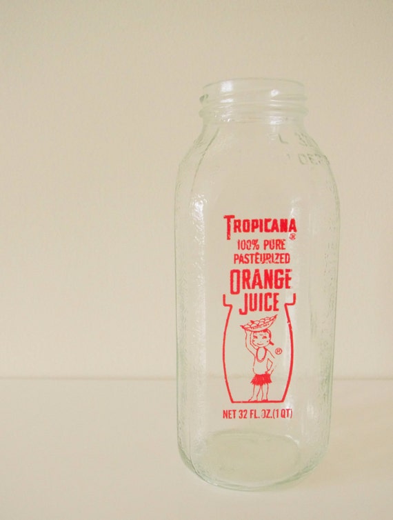 Vintage Tropicana Orange Juice Bottle