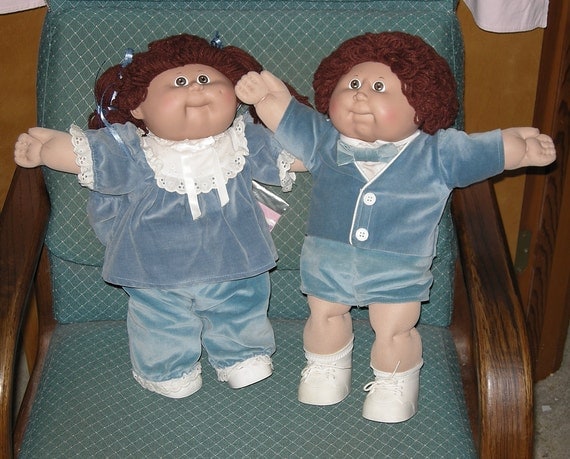 SALE Cabbage Patch Kids Boy & Girl Twins in Blue Velvet