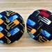 Graphic Print Button Earrings