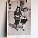 Fashionable mother and daughter, vintage photograph