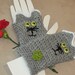 WOMEN's CAT GLOVES. Gift for cat lover. Cute fingerless gloves for teen and adult.