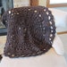 Cozy Round Brown Blanket for baby, home, teen. Doily style blanket or rug. Soft and Cozy.
