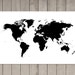 BLACK Poster World Map Print - 39.4 in x 27.5 in - XLARGE