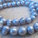 7-8mm Light Blue/Lavendar Fresh Water Baroque Potato Pearls--Full Strand