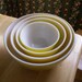 SALE Vintage Yellow Pyrex Mixing Bowls - set of four