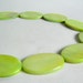 lime green mother of pearl oval beads 30mm (1/2 strand)