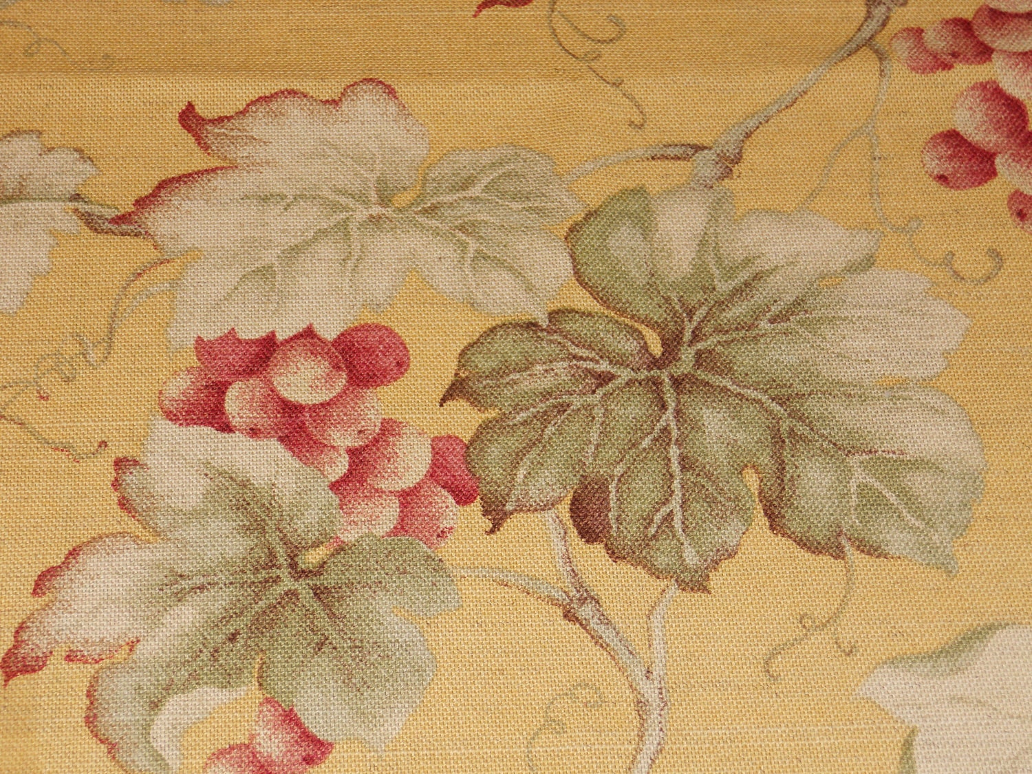 Grapevine Design Fabric from Mill Creek Fabrics Red Grapes