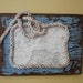 Driftwood Wall Hanging With Salem Sound Map and Rope