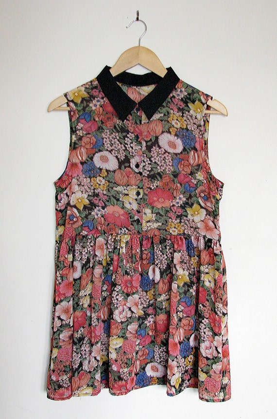 Floral Shirt-Dress by shophemdesign on Etsy