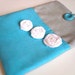 iPad case, iPad sleeve, iPad cover, Tablet sleeve. Padded.Turquoise, white rosette flowers. Unique