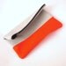 Neon Clutch, Fold over Neon Orange and Grey, Color Block