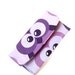 Clutch / wallet with snap Purple Owl Lilac Polka dot