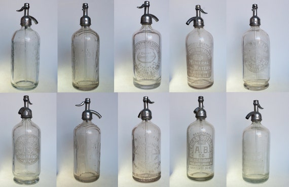 3 Antique Seltzer Bottles