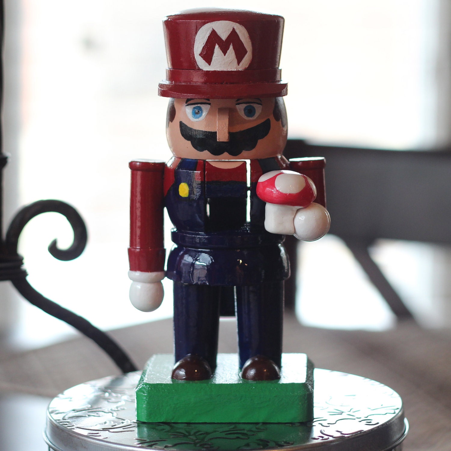 Hand Painted Mario Nutcracker