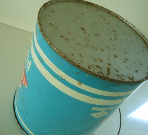 Vintage Blue Bob Evans PURE LARD Bucket