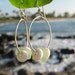 Dainty Beach Glass and Puka Shells Earrings