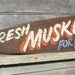 Muskrat Sign- Hand Painted Sign, original, trapping sign,wall hanging, decor