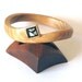 Wooden Bangle, Mother of pearl, Bracelet, Ash tree, Handmade,Wood