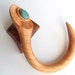 Wooden hair accessory, Hair sticks, Hair fork, Wood, Plum tree, Gemstone, Blue Agate, Hairpin, Handmade