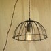 Hanging Wire Basket Lighting, Bare Bulb Edison Pendant Light