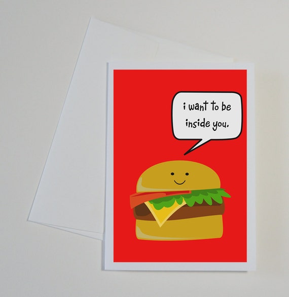 Items similar to I want to be inside you. - Hamburger Cheeseburger ...