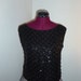 1960s black sequined sleeveless top by Stylebest - size M/L/XL
