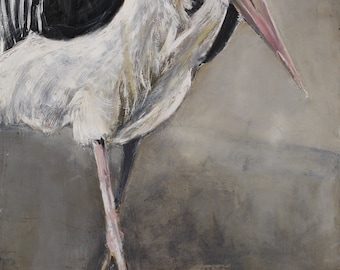 Walking Marabou limited edition print size 3