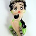 Betty Boop Rhinestone Brooch- Collectible Vintage Betty Boop Pin