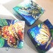Colorful Butterflies Nature Series, Set of 3 Teeny Tiny Original Paintings