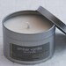 CLEARANCE Amber Vanilla Soy Candle Tin 8 oz. - musky vanilla unisex soy scent