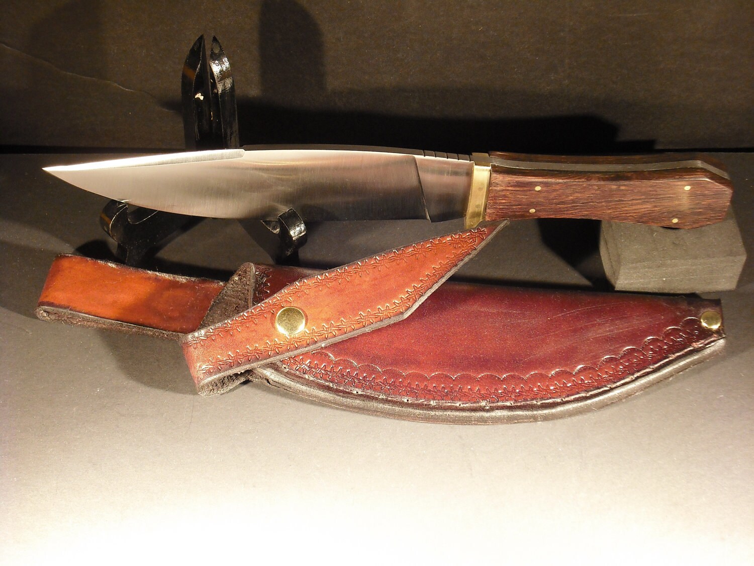 Custom Bowie Knife and Sheath