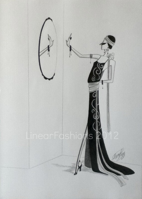 Fashion Illustration 1920s Art Deco Decor Fashion Illustration 1920s Art Deco Decor