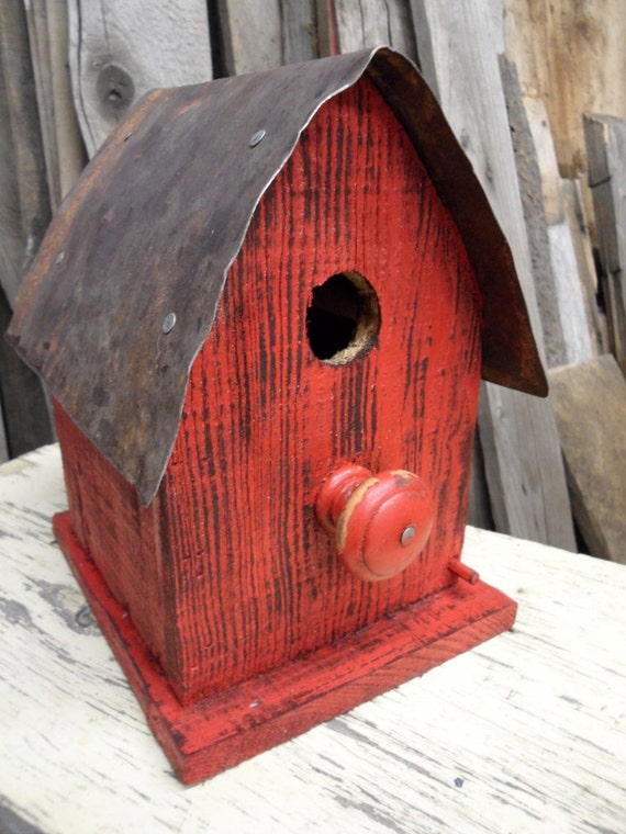 Barn Birdhouse Rustic wooden birdhouse Functional Birdhouse
