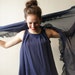 Evening Shawl , Luxe Shawl,Blue