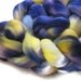 Hand Dyed Roving, Purple and Yellow - Johnny Jumps Up