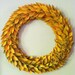 CUSTOM LISTING for NGVODAS - yellow spring wreath large 22 inch newspaper rosette and leaf