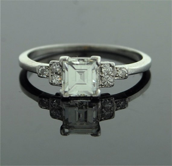 Asscher cut engagement rings vintage